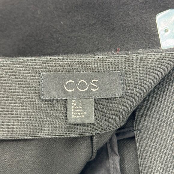 COS Black Wool Cashmere Mini A Line Skirt Size 4 - Picture 4 of 5